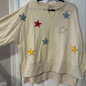 Fantastic Fawn Cream Star Long Sleeve Top